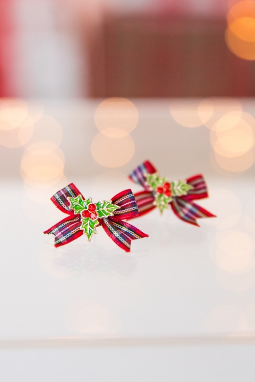 Holly Bow Earrings