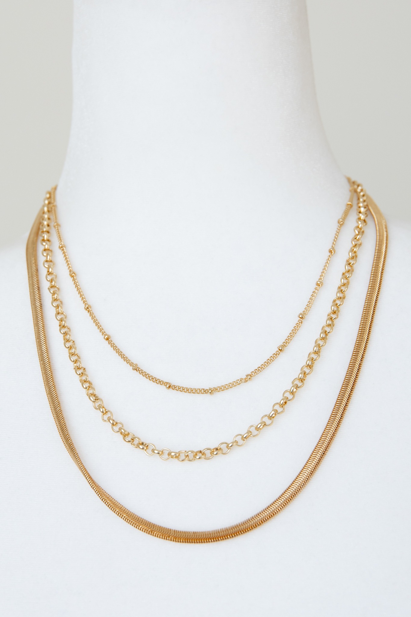 Laney Layered Necklace, Gold (NEWEST ARRIVAL)