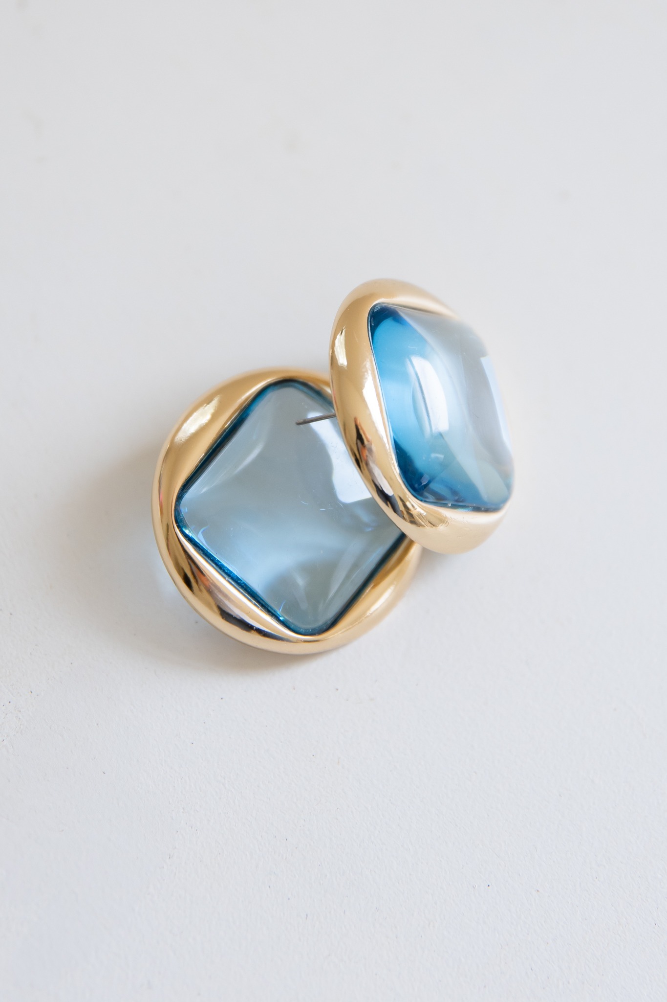 Geometric Stone Earring, Aqua (NEWEST ARRIVAL)