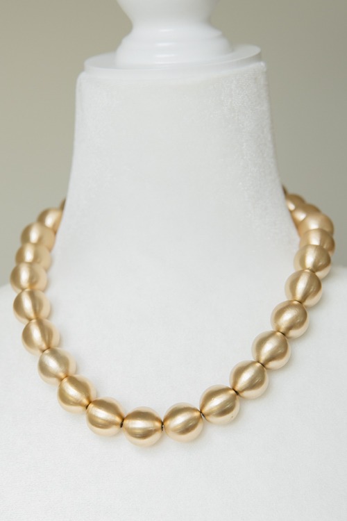 Gia Ball Necklace, Gold