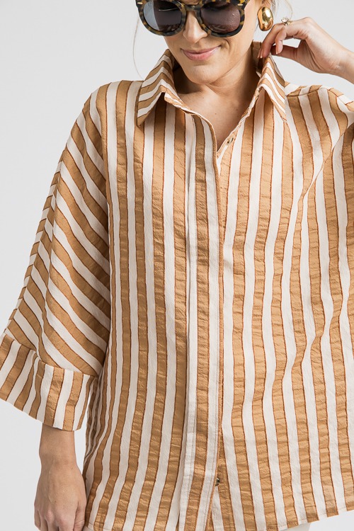 Textured Stripes Shirt, Camel - 4K7A7062- (1).jpg