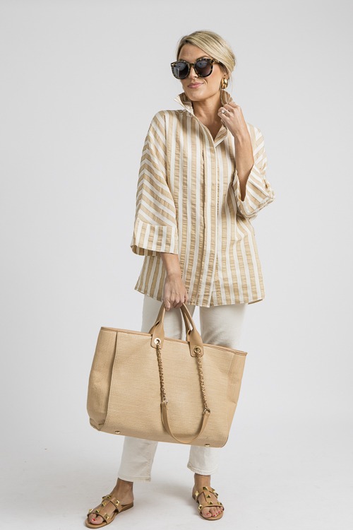 Textured Stripes Shirt, Taupe