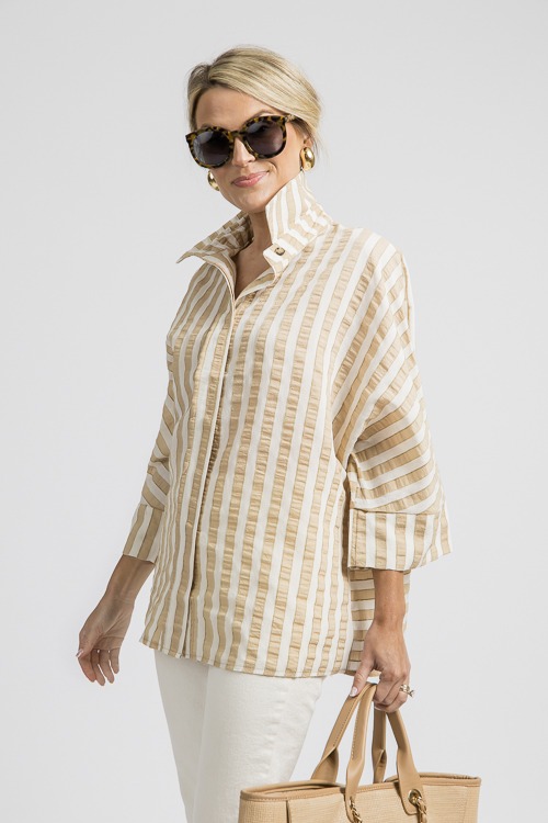 Textured Stripes Shirt, Taupe - 4K7A7079h.jpg