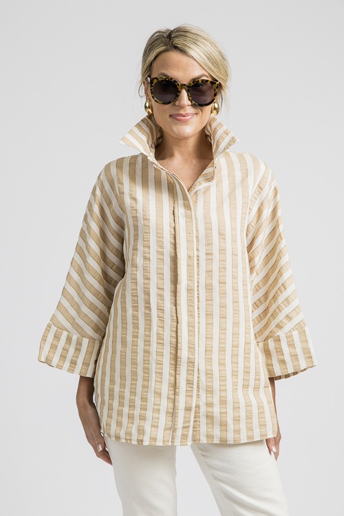 Textured Stripes Shirt, Taupe - 4K7A7083.jpg