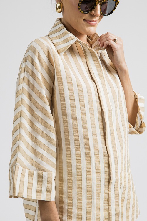 Textured Stripes Shirt, Taupe - 4K7A7089- (1).jpg