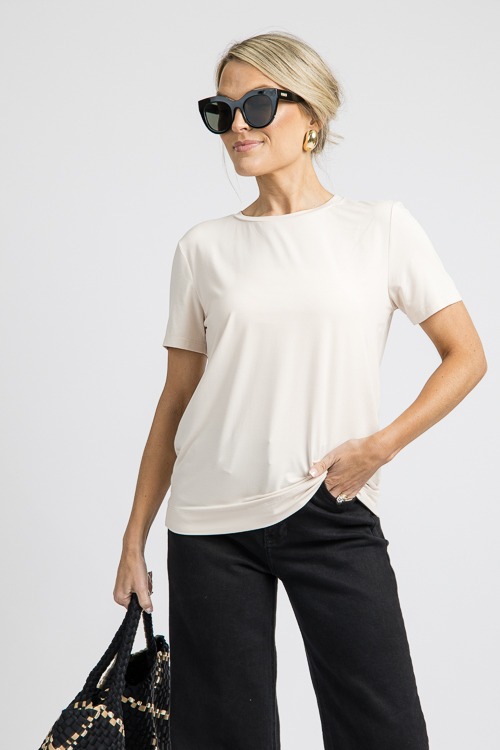 Bamboo Modal Tee, Natural