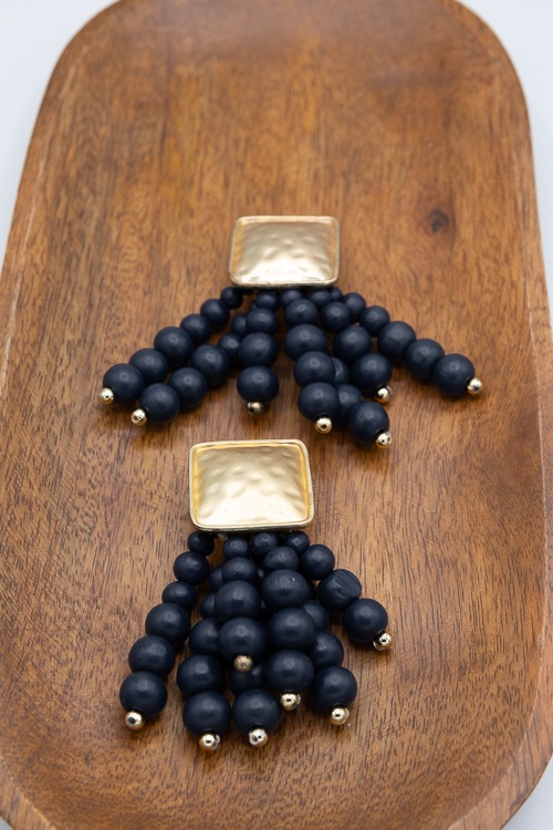Square & Wood Earrings, Navy - 4K7A7356.jpg