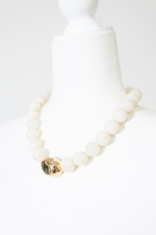 Marley Stone Necklace, Ivory