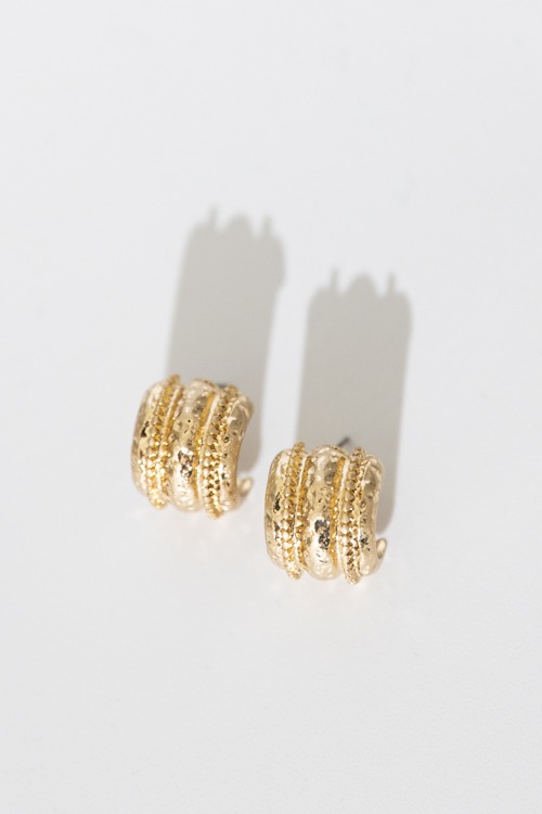 Amelia Wide Hoops, Gold