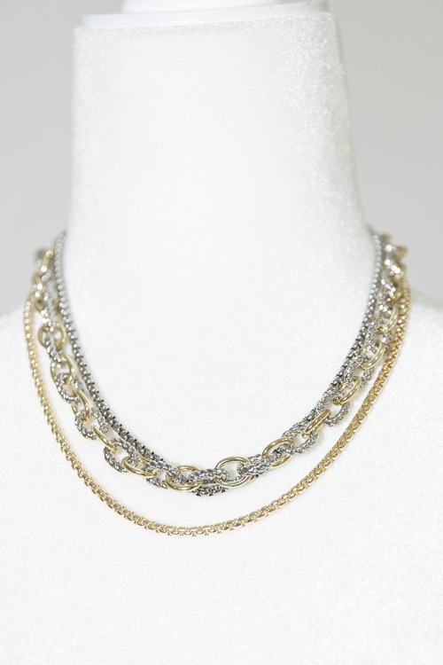 Two-Tone Chain Necklace