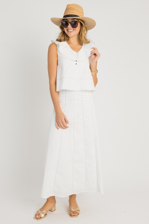 Contrast Stitch Maxi Skirt, Whi - 4K7A7620.jpg