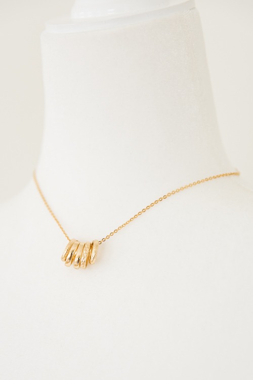 5 Oval Ring Charm Necklace