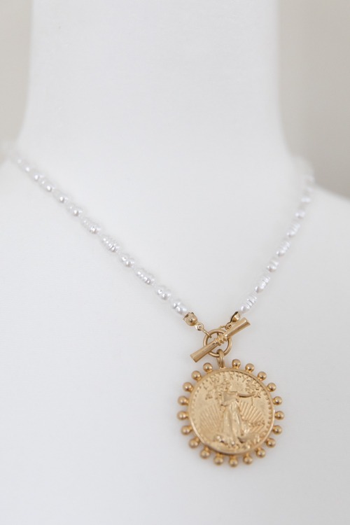 Coin Pendant & Pearl Toggle Necklace - 4K7A8007.jpg