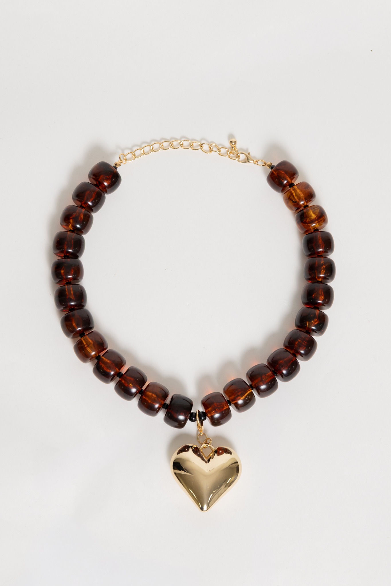 Anya Heart Necklace, Brown - 4K7A8108.jpg