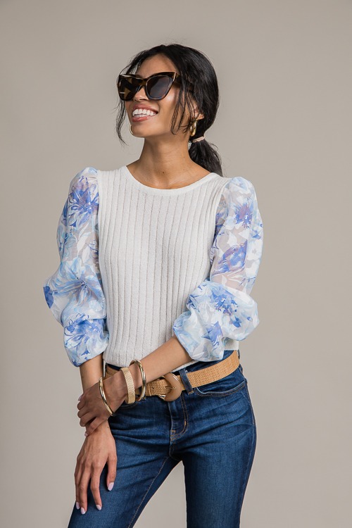 Floral Sleeve Rib Top, Blue - 4K7A8118.jpg