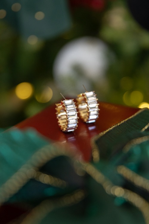 Baguette Hoops, Clear