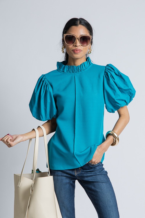 Mixed Media Texture Top, Teal - 4K7A8148.jpg