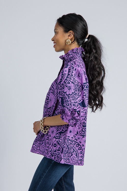 Ruffle Collar Floral Top, Eggplant - 4K7A8304.jpg