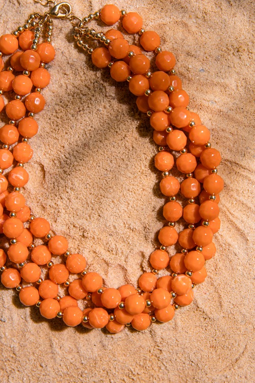 Sloan Stone Necklace, Orange