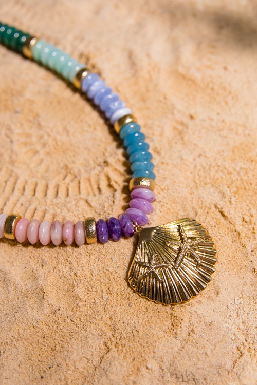 Marina Shell Necklace, Multi
