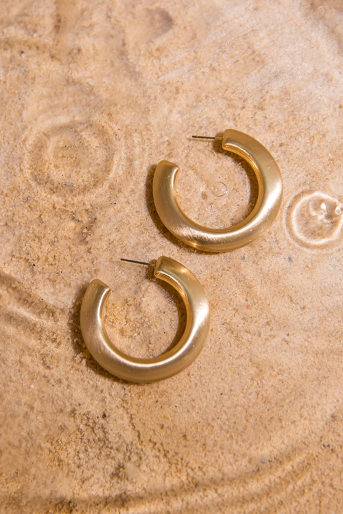 Tahlia Tube Hoops, Gold