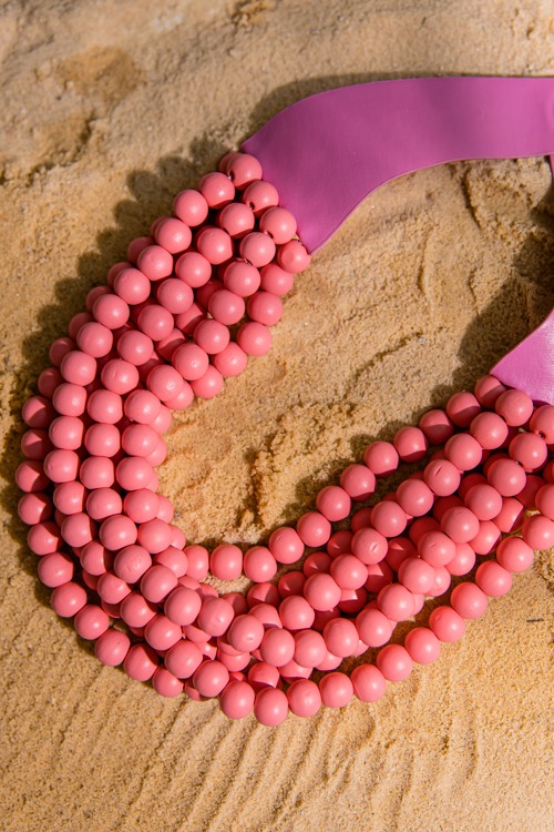 Willa Necklace, Fuchsia
