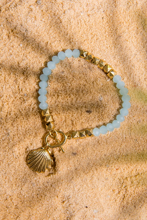 Ariel Shell Bracelet, Blue