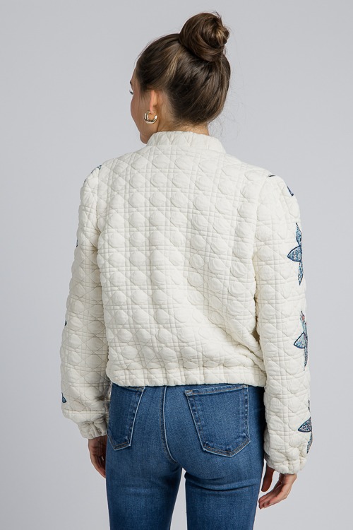 Flower Stitch Quilted Jacket, Ivory - 4K7A8495- (9).jpg