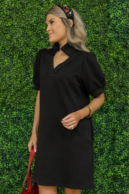 Collared Texture Dress, Black - 4K7A8532.jpg