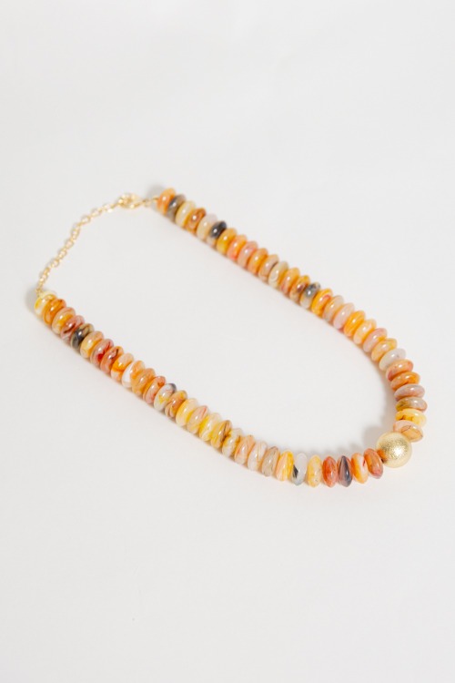 Rondelle Necklace, Brown - 4K7A8566.jpg