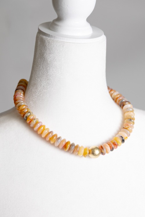 Rondelle Necklace, Brown