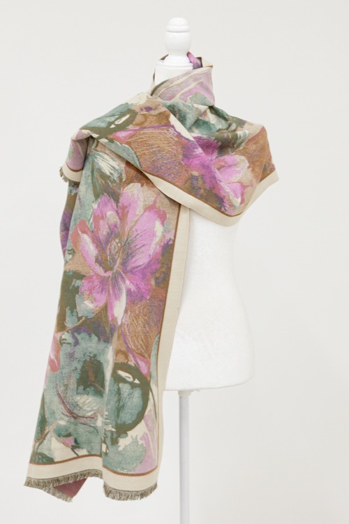Floral Garden Scarf, Fuchsia Green - 4K7A8593.jpg