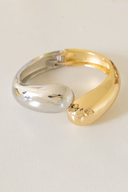 Two-Tone Bangle Bracelet