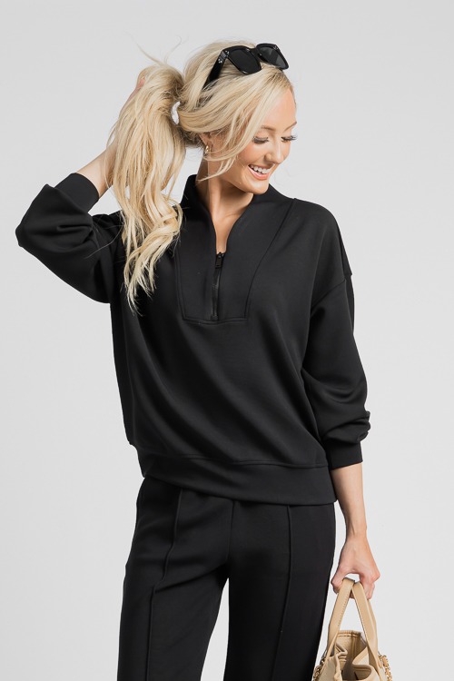 Scuba Half Zip Jacket, Black - 4K7A8608p or top crop near knees.jpg