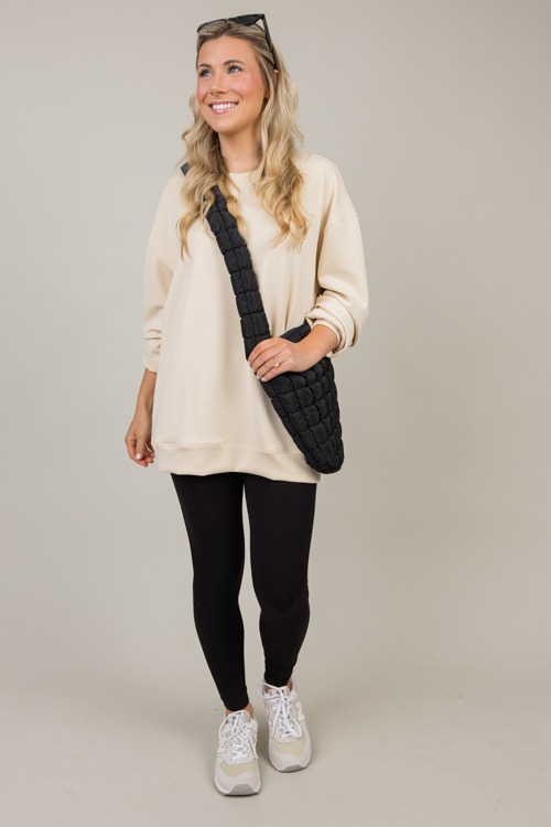 Oversized Creamy Crew Neck, Oat