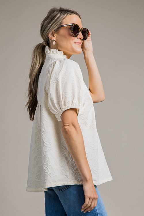 Jacquard Floral Top, Cream - 4K7A8681.jpg