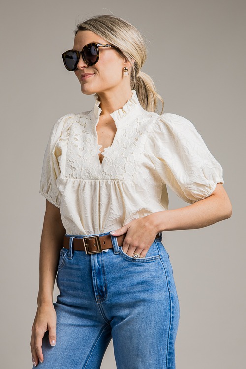 Jacquard Floral Top, Cream - 4K7A8690.jpg