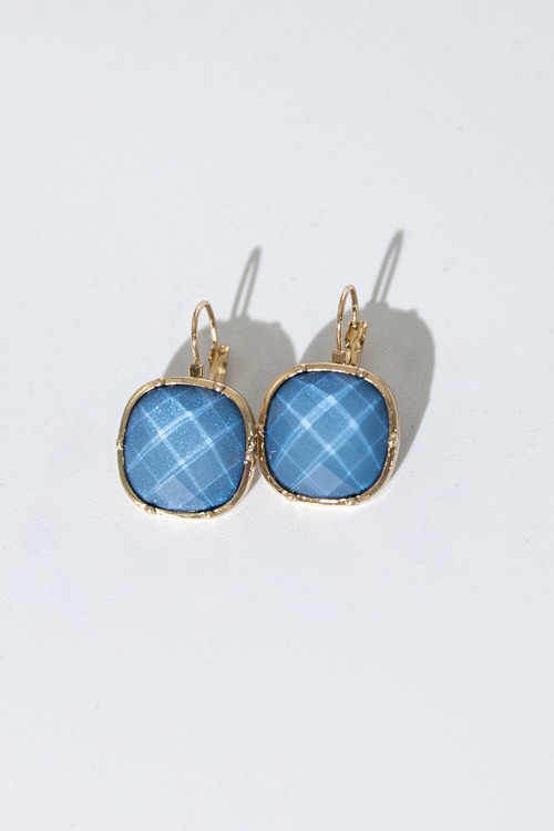 Stone Dangle Earring, Aqua