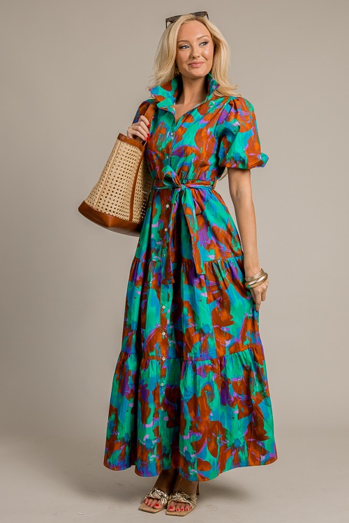 Painted Button Up Maxi, Brown/Green - 4K7A8877.jpg