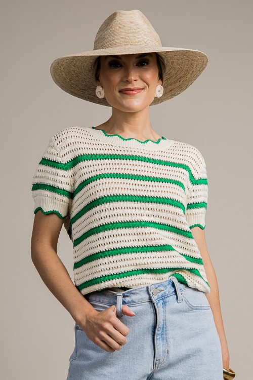 Wavy Trim Stripe Sweater, Green - 4K7A9017.jpg