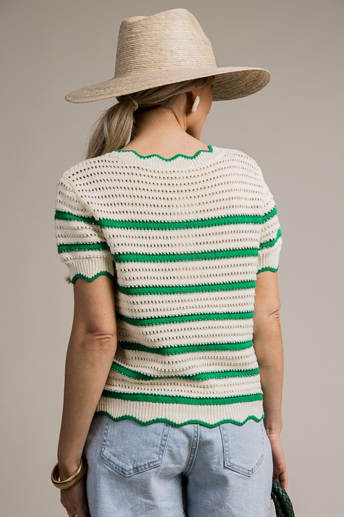 Wavy Trim Stripe Sweater, Green - 4K7A9025.jpg