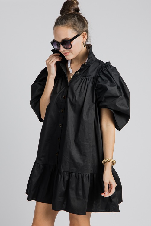 Karlie Button Up Dress, Black - 4K7A9120p.jpg