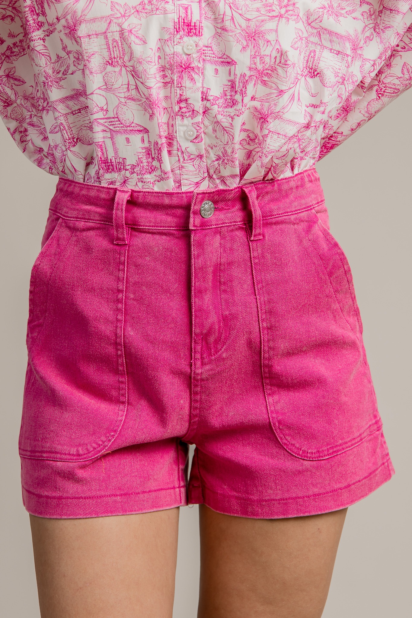 Kyla Denim Shorts, Fuchsia - 4K7A9249.jpg