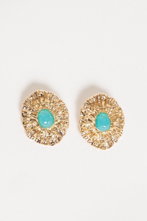 Stone Center Oval Earring, Blue - 4K7A9275.jpg