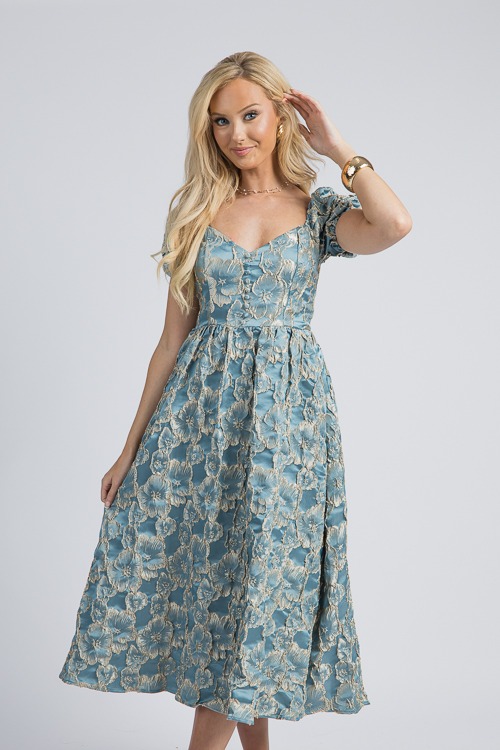 Gorgeous Destiny Floral Midi, Blue