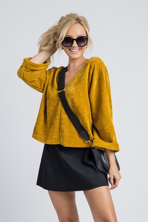 Textured Stretch Top, Mustard - 4K7A9405- (5).jpg