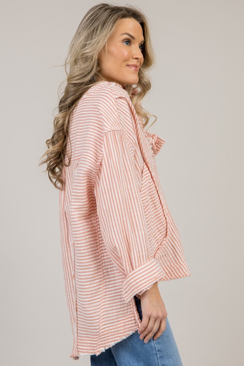 Gauze Pocket Top, Apricot Stripe - 4K7A9411.jpg