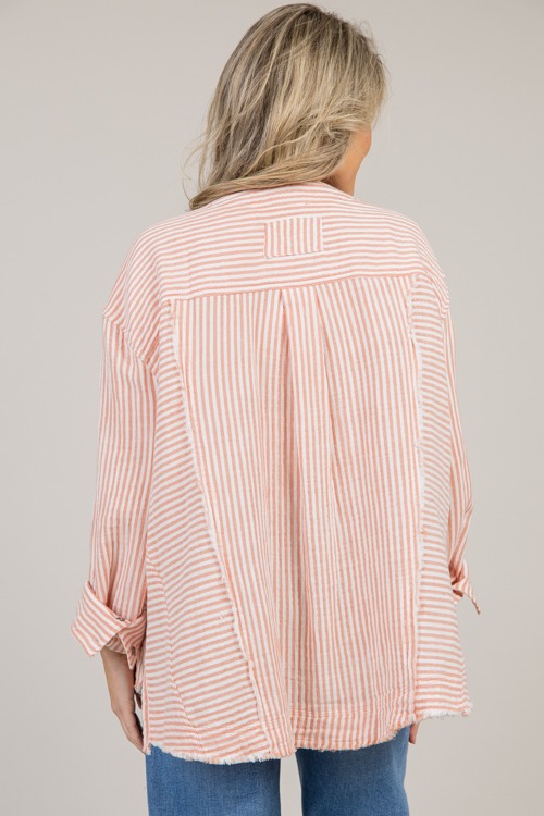 Gauze Pocket Top, Apricot Stripe - 4K7A9414.jpg