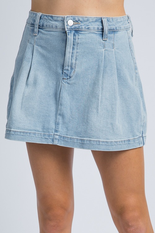 Pleated Denim Mini Skirt, Light - 4K7A9423p crop near knees.jpg