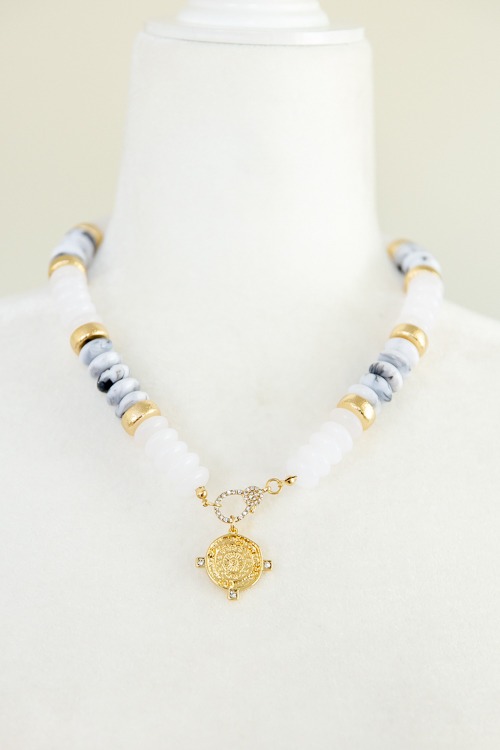 Coin & Beaded Necklace